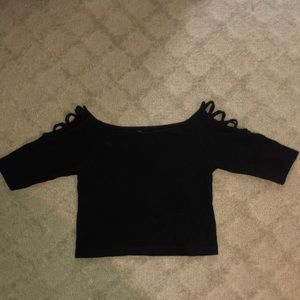 Dressy Black Crop Top